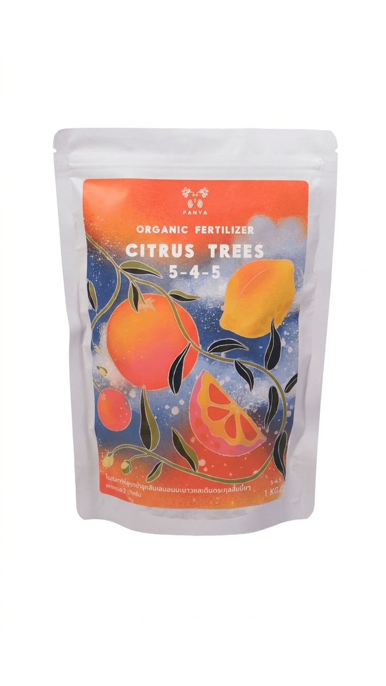 ปุ๋ยอินทรีย์ NPK สูตรสำหรับไม้ตระกูลส้ม (500g)